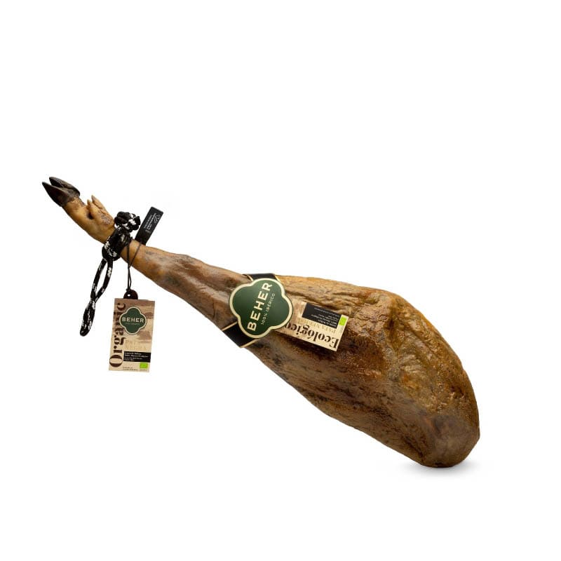 Jamón Ibérico Ecológico Bellota 100% ibérico Pata Negra, Beher Jamón Ibérico Ecológico Bellota 100% ibérico Pata Negra, Beher